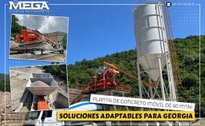 Planta De Concreto Móvil De 60 m³/h Instalada En Goergia