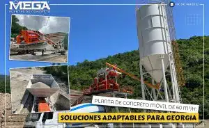 Planta De Concreto Móvil De 60 m³/h Instalada En Goergia