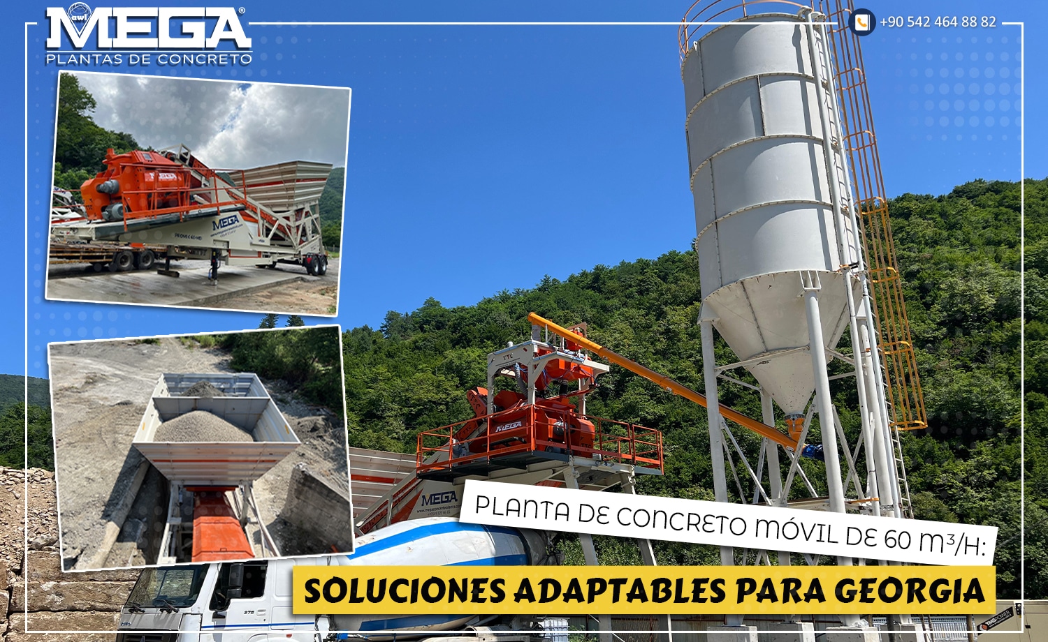 Planta De Concreto Móvil De 60 m³/h Instalada En Goergia